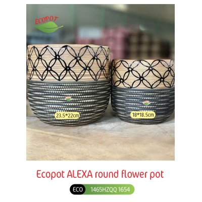 Ecopot ALEXA round flower pot